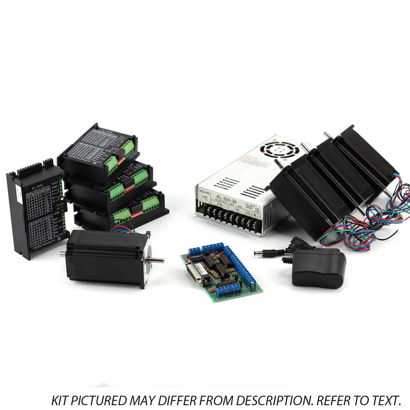 NEMA23 4-Axis CNC Kit (48V/12.5A 570oz-in KL-5056) (110V