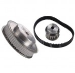 Timing Pulleys and Rubber Belts Set Kit: