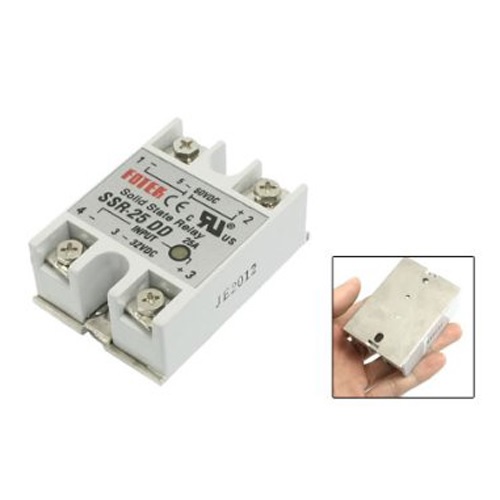 Single Phase Solid State Module Relay 25A Input 3-32V DC Output 5-60V DC