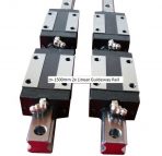 20-1500mm 2x Linear Guideway Rail profile, 4x Pillow block carriage bearing block