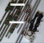 HIWIN Linear guide rail carriages , Ball screws with DOUBLE BALLNUT for CNC