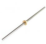 Tr8 8mm x 300mm Acme Lead Screw Trapezoidal Threaded Rod with Brass Nut