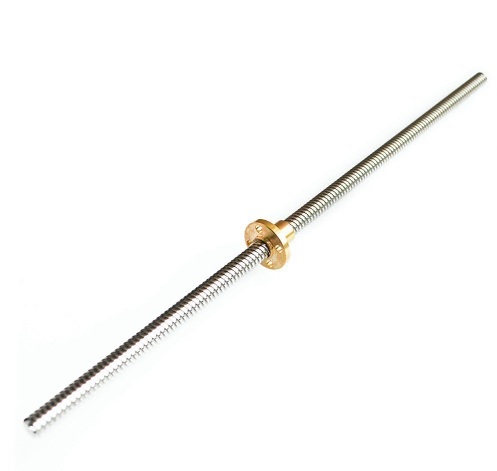 Tr8 8mm x 300mm Acme Lead Screw Trapezoidal Threaded Rod with Brass Nut