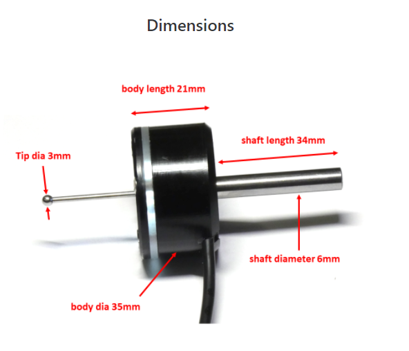 thumbnail image 2 of DIG3D.LP.M/SR CNC 3D Digitizing Touch Probe - Sealed Ruby Ball With Magnetic Connection 2 of 5
