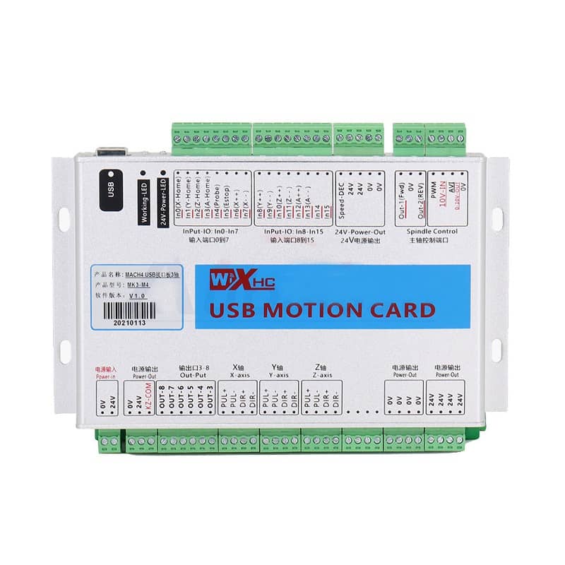 MACH4 4-Axis CNC Breakout Board 2000KHz USB Motion Card MK4-M4